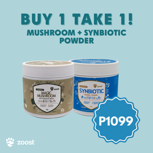 ZOOST [BUY 1 TAKE 1] Probiotic Prebiotic and Mushroom Powder for Dogs and Cats Gut Immune Digestion