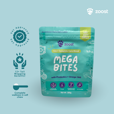 ZOOST Megabites 12-in-1 Multivitamins Soft Chews for Dogs and Cats for Immune, Joint, Heart & Digestion