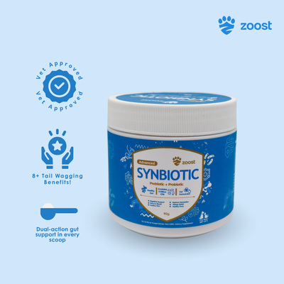 ZOOST Synbiotic Probiotic and Prebiotic Powder Supplement for Dogs and Cats (90g)